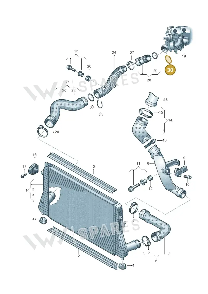 1K0145769B — Volkswagen Scirocco 2.0 (2014-2017) diagram 786145780, position 30