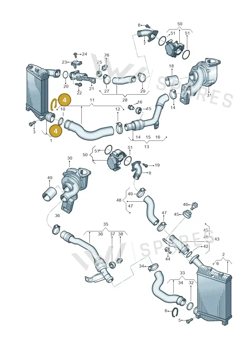 1K0145769C — Volkswagen Touareg (2012-2014) diagram 693145900, position 4