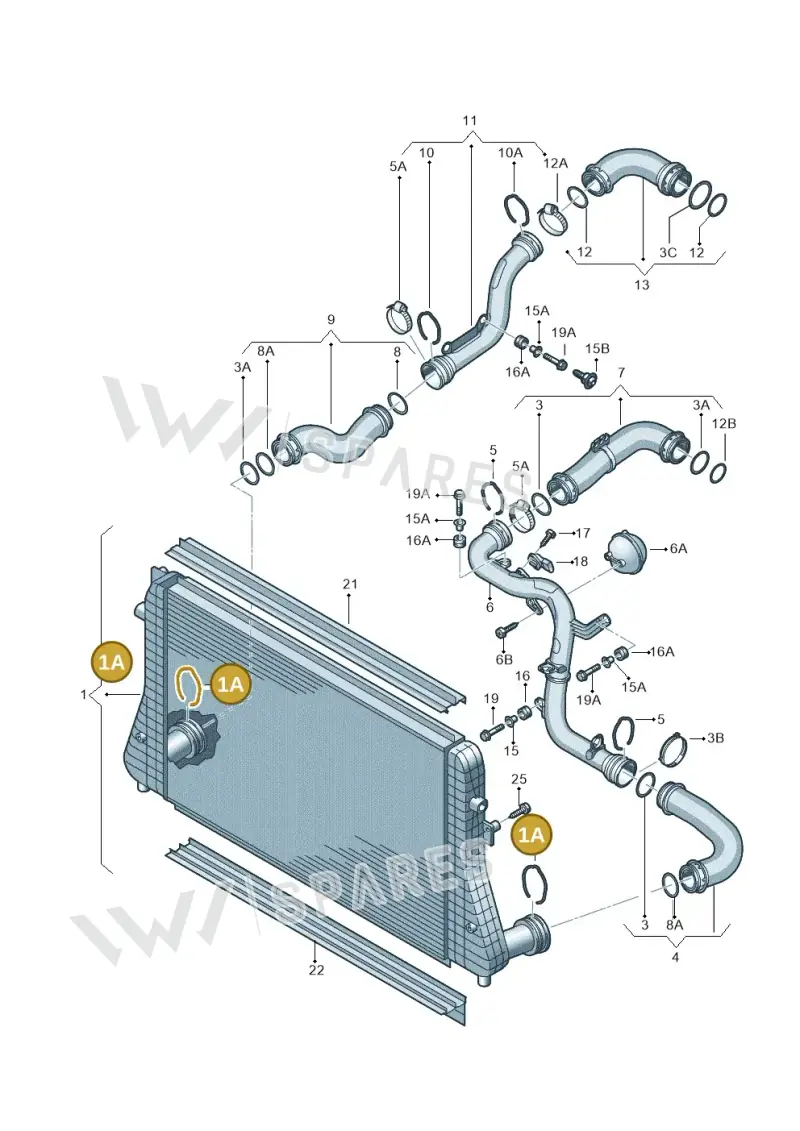 1K0145769D — Volkswagen Passat/4Motion         08 (2007-) diagram 460145800, position 1A