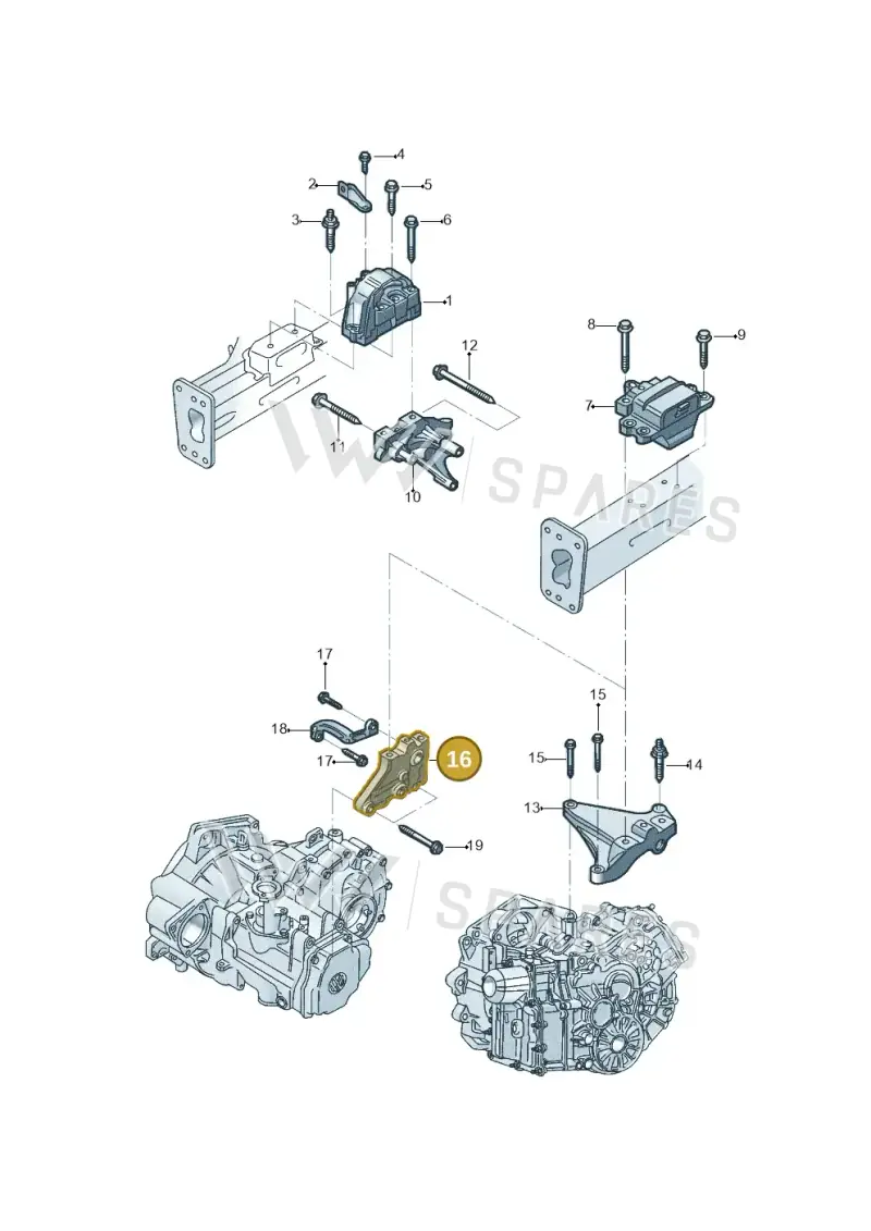 1K0199117CE — Volkswagen Jetta 1.6 (2014-2018) diagram 801199400, position 16