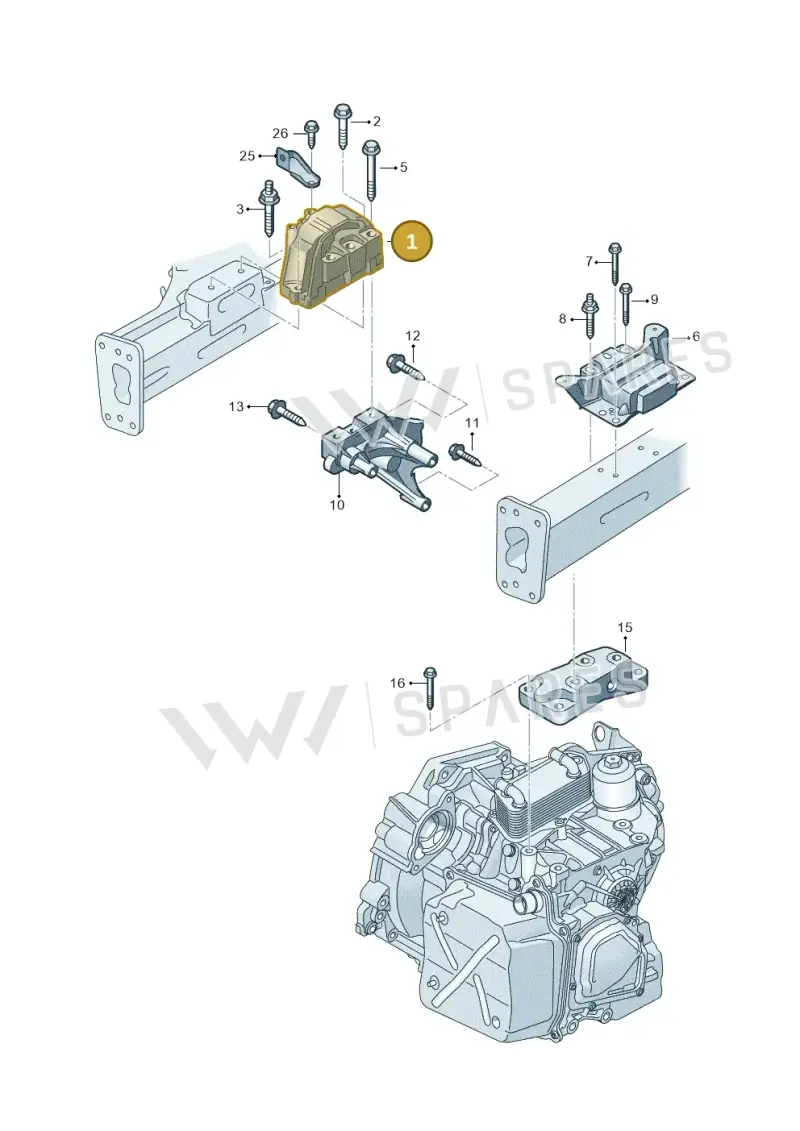 1K0199262CB — Volkswagen Caddy kombi (2015-2020) diagram 866199450, position 1