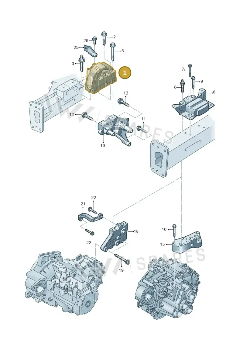 1K0199262CB — Volkswagen Caddy kombi (2015-2020) diagram 866199350, position 1