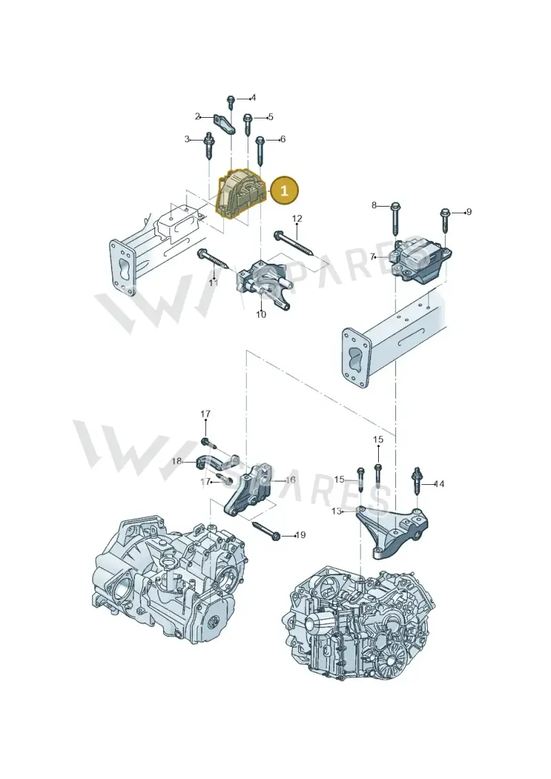 1K0199262CN — Volkswagen Jetta (2014-2017) diagram 801199400, position 1