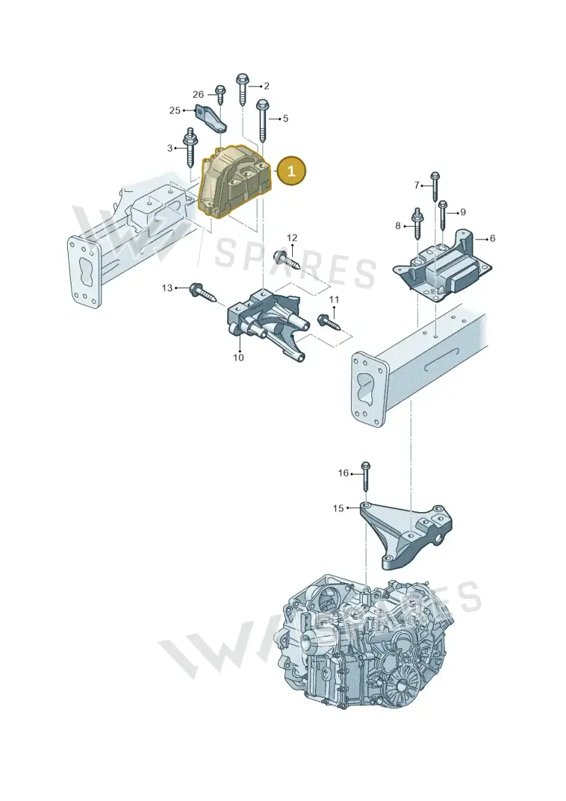 1K0199262CN — Volkswagen Caddy kombi (2015-2020) diagram 866199400, position 1