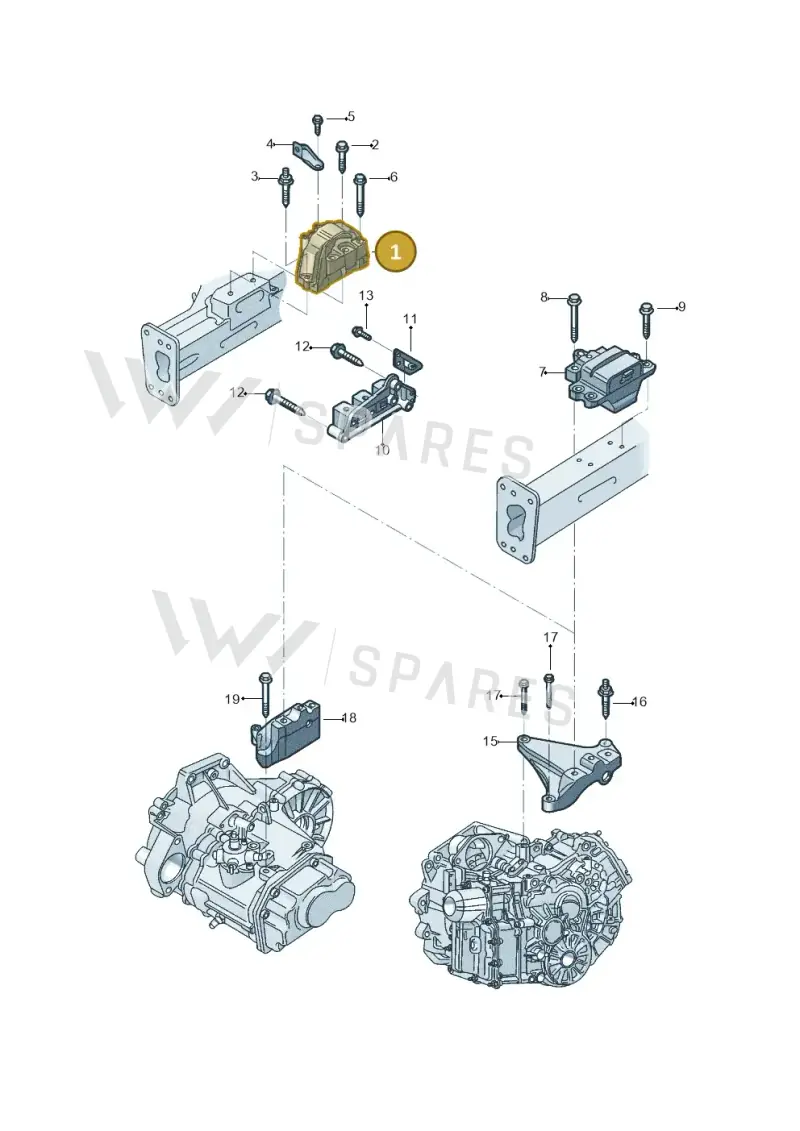 1K0199262CP — Volkswagen Beetle (2016-2019) diagram 801199110, position 1