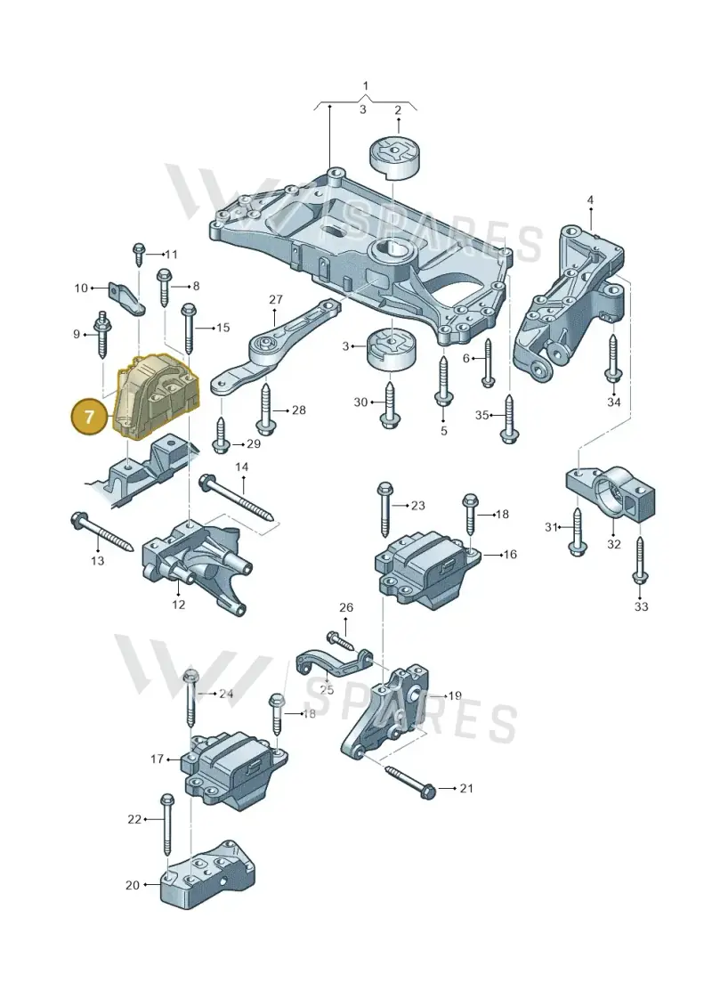 1K0199262L — Volkswagen Jetta 2.0 (2015-2015) diagram 409199200, position 7