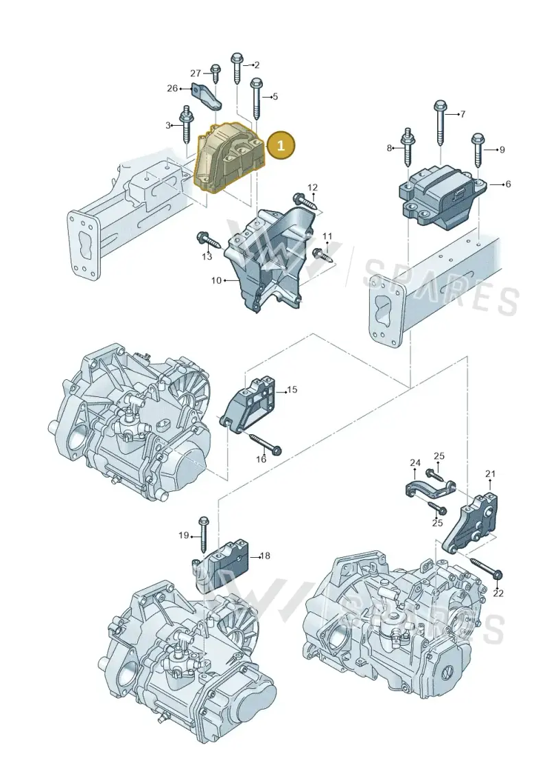 1K0199262L — Volkswagen Caddy kombi (2015-2020) diagram 866199200, position 1