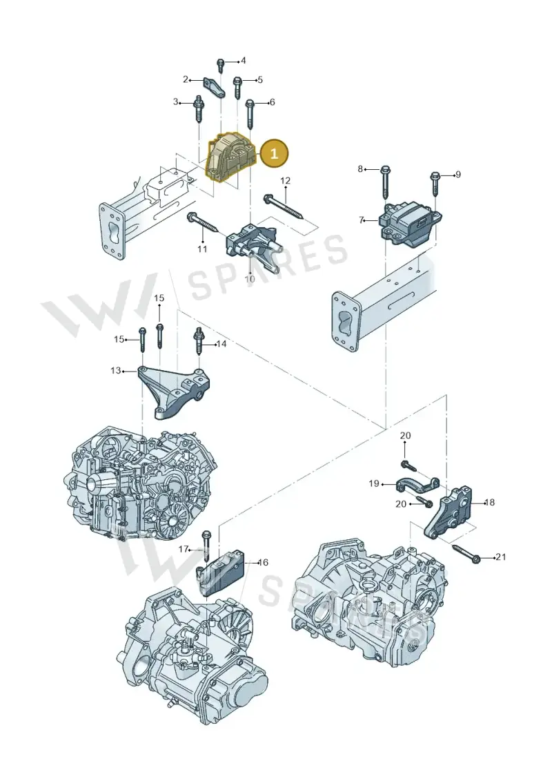 1K0199262L — Volkswagen Beetle (2016-2019) diagram 801199280, position 1