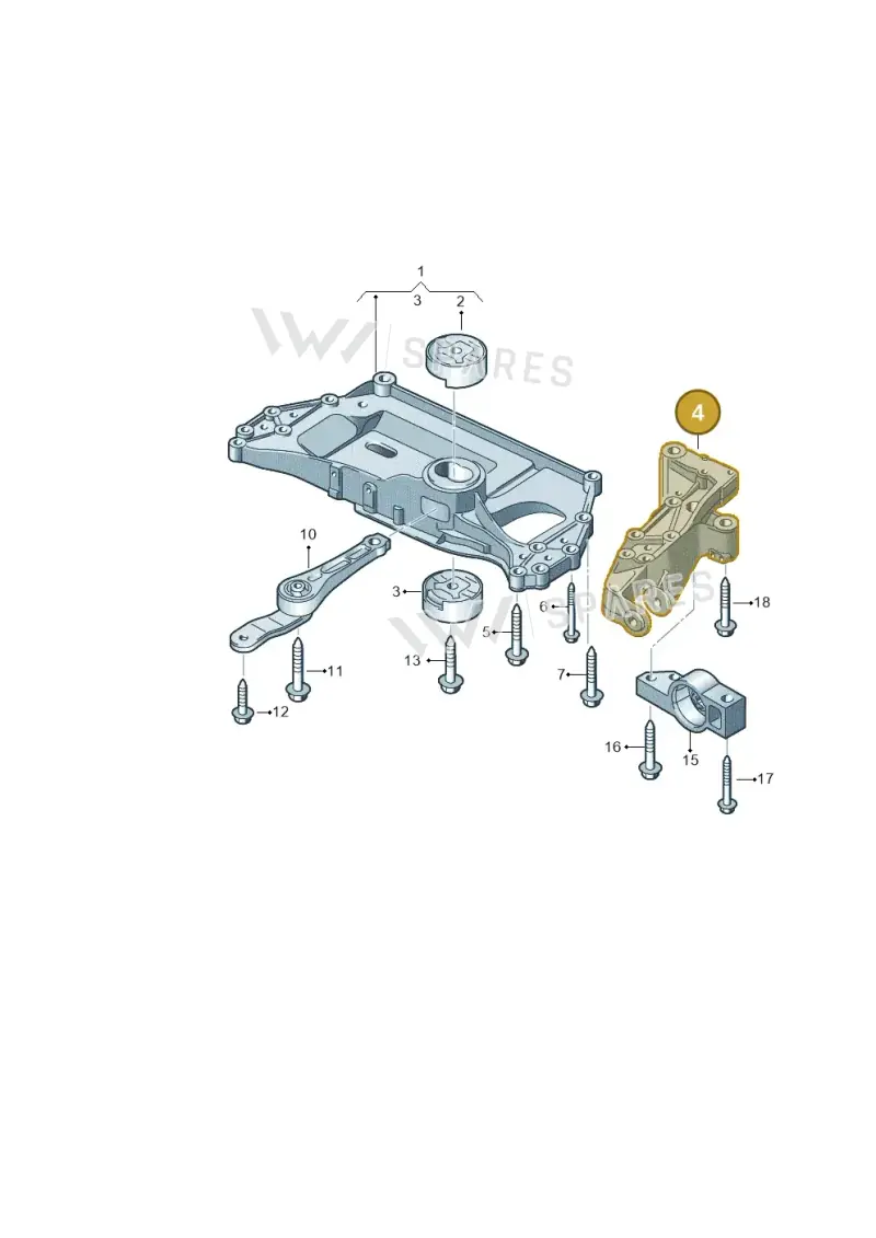 1K0199295E — Volkswagen Caddy kombi (2015-2020) diagram 786199100, position 4