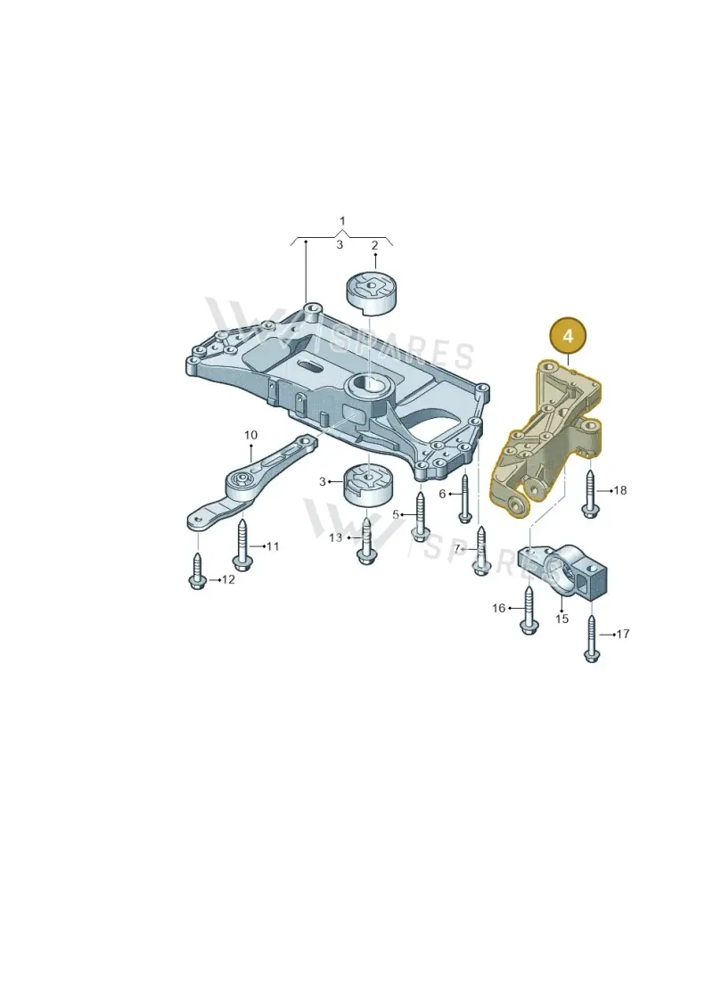 1K0199296J — Volkswagen Caddy kombi (2015-2020) diagram 786199100, position 4