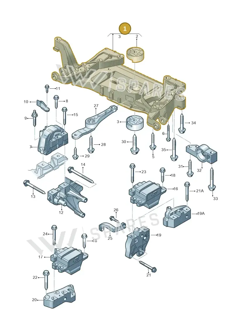 1K0199313AM — Volkswagen Jetta (2008-2011) diagram 460199200, position 1
