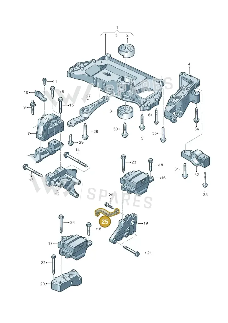 1K0199359F — Volkswagen Eos BlueMotion (2010-2015) diagram 409199200, position 25