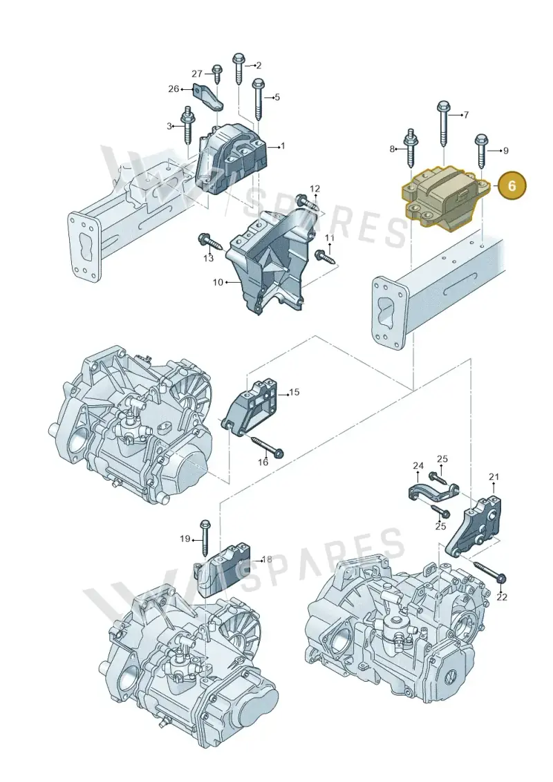 1K0199555L — Volkswagen Caddy kombi (2015-2020) diagram 866199200, position 6