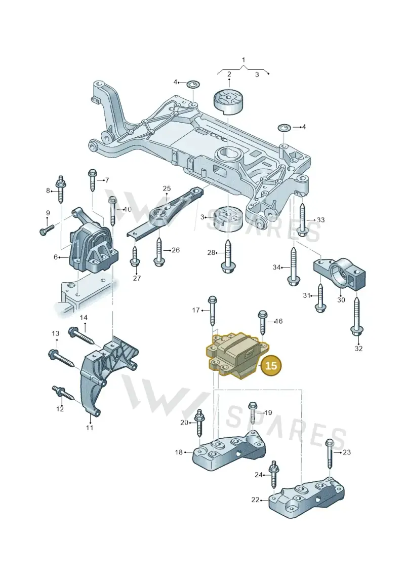 1K0199555Q — Volkswagen Sharan BlueMotion (2015-2022) diagram 689199300, position 15