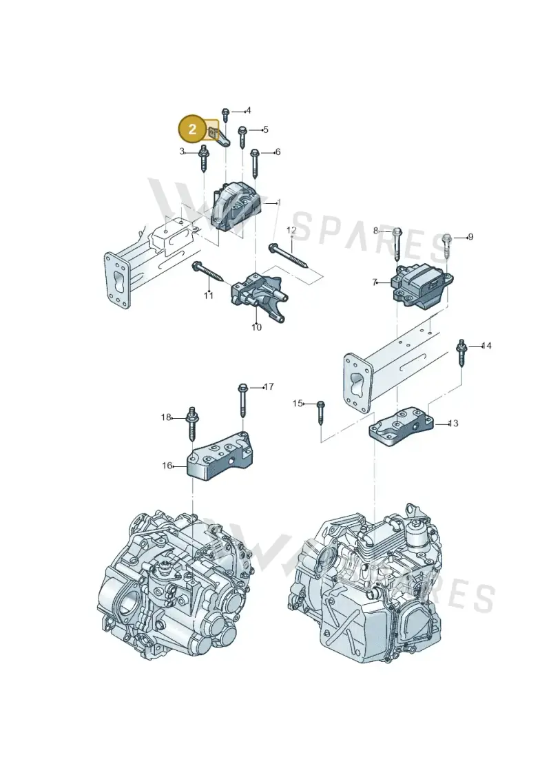 1K0199588 — Volkswagen Beetle (2016-2019) diagram 801199410, position 2