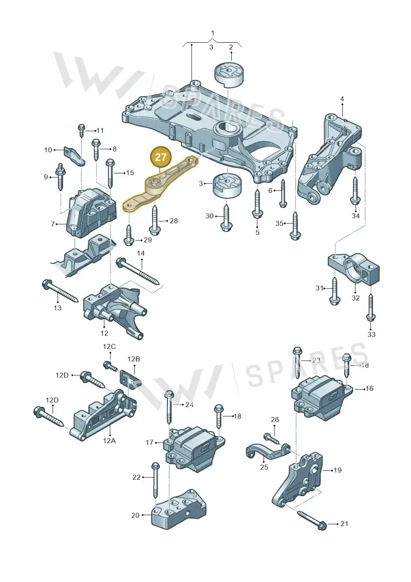 1K0199855BE — Volkswagen New beetle (2011-2016) diagram 649199200, position 27