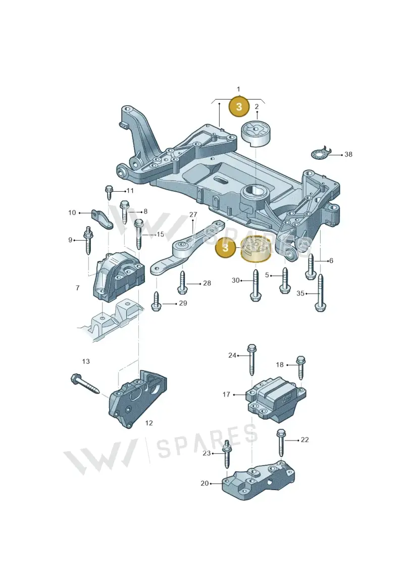 1K0199867T — Volkswagen New Passat (2011-2019) diagram 714199300, position 3
