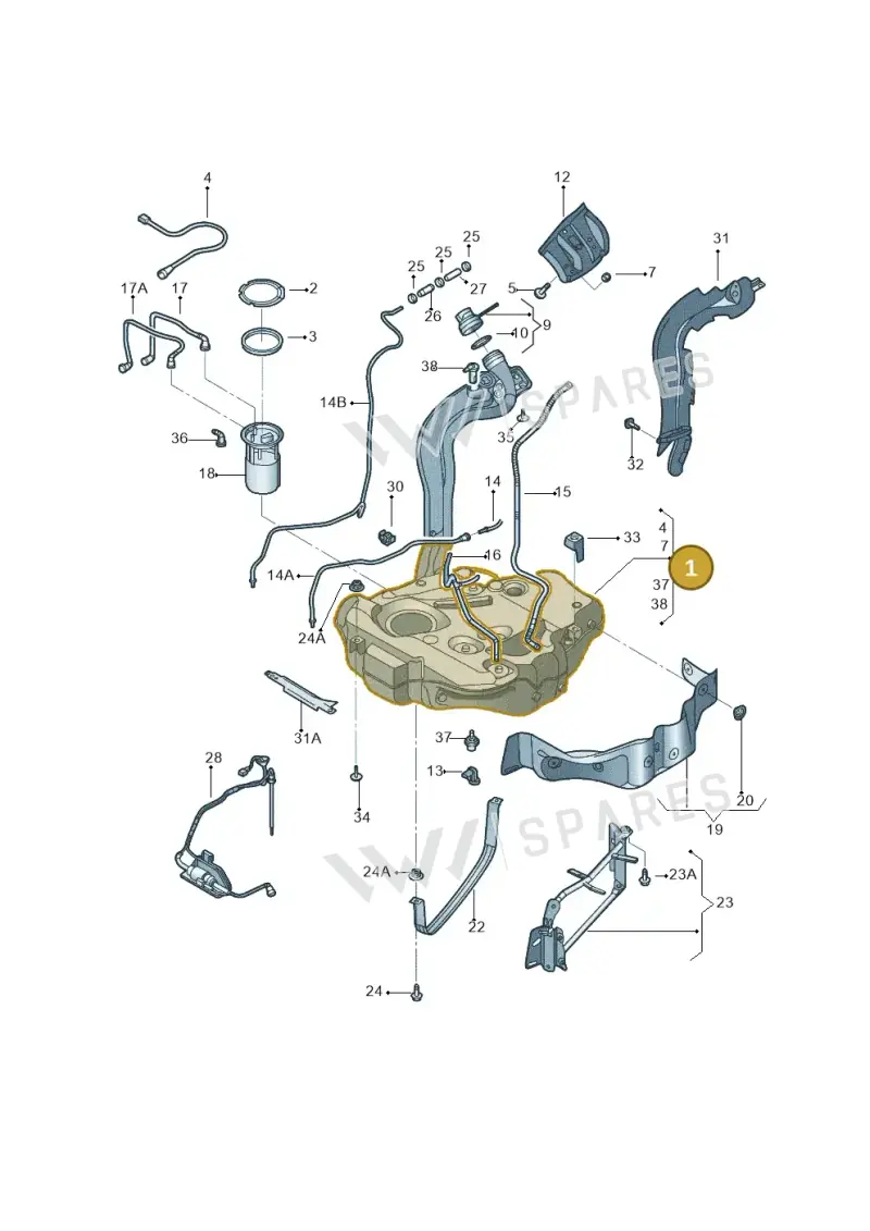 1K0201055AM — Volkswagen Jetta (2014-2017) diagram 692201050, position 1