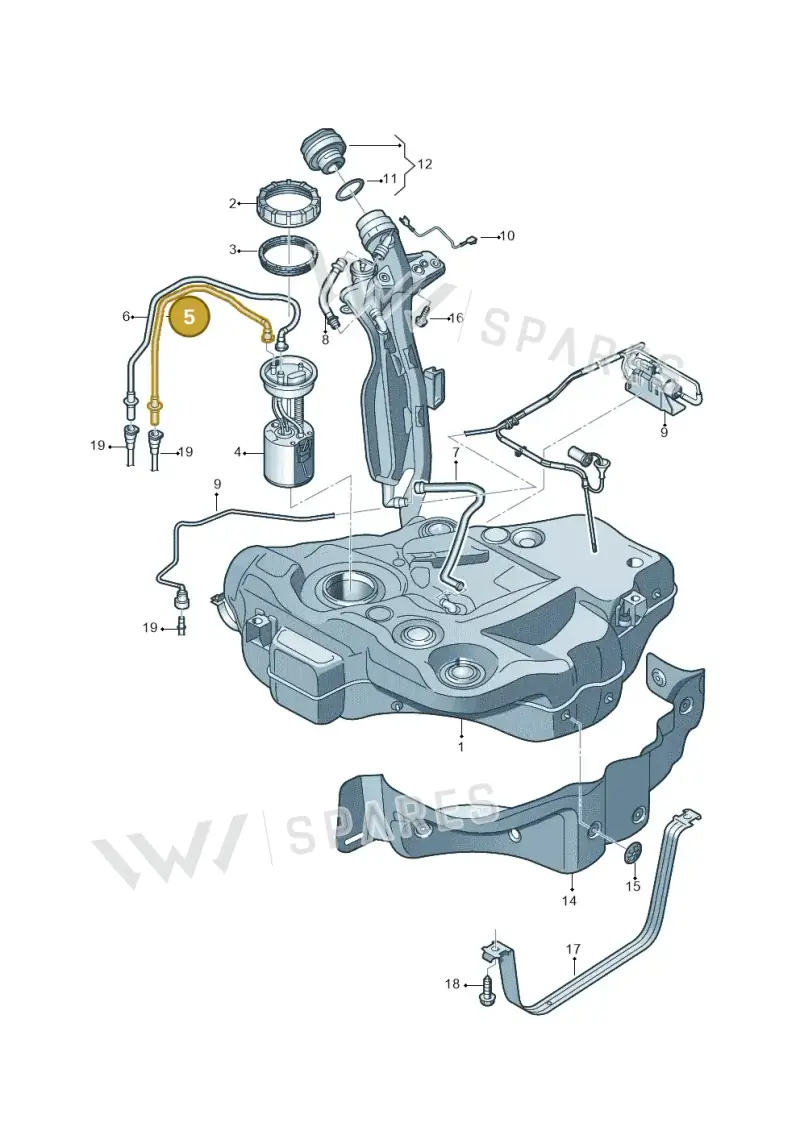 1K0201293M — Volkswagen Scirocco 2.0 (2014-2017) diagram 712201600, position 5