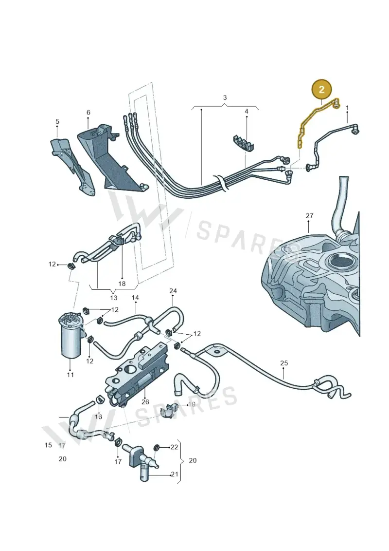 1K0201294C — Volkswagen Beetle (2016-2019) diagram 789201026, position 2