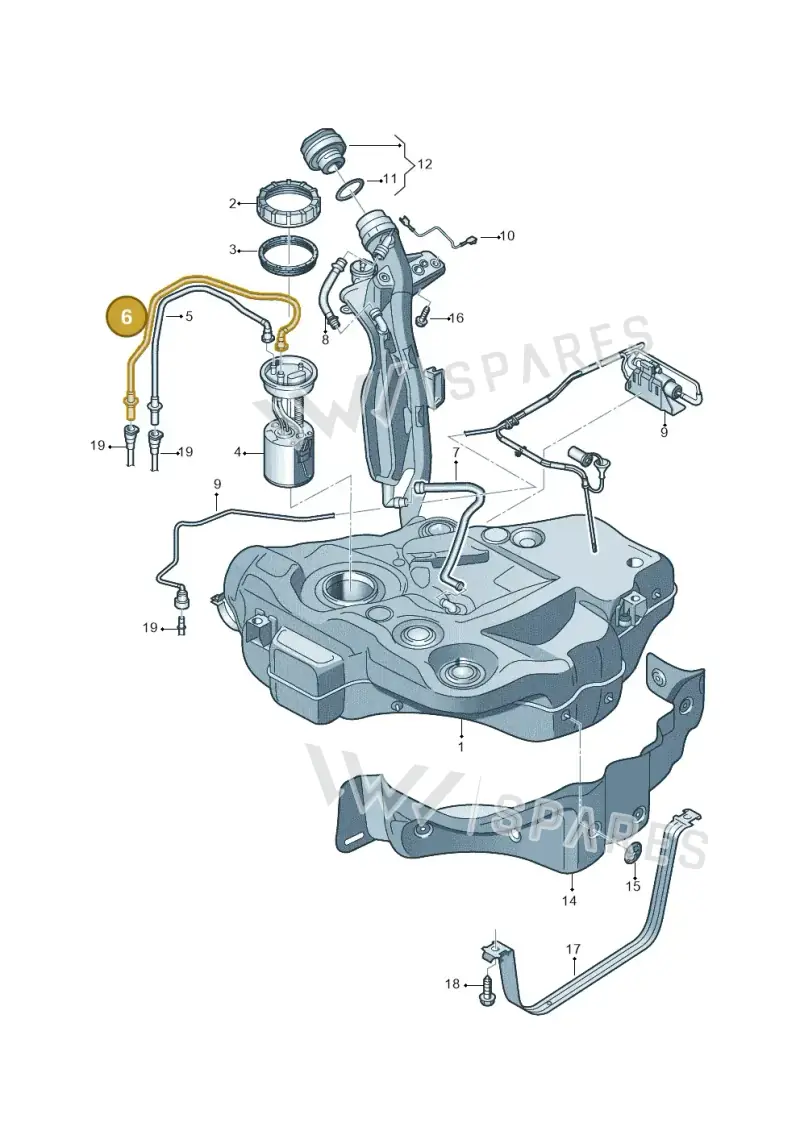 1K0201294M — Volkswagen Scirocco 2.0 (2014-2017) diagram 712201600, position 6