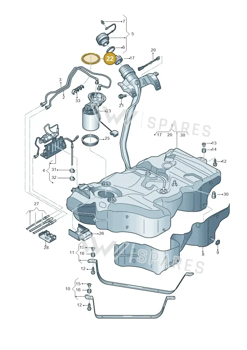 1K0201375 — Volkswagen Passat estate (2023-) diagram 793201600, position 22