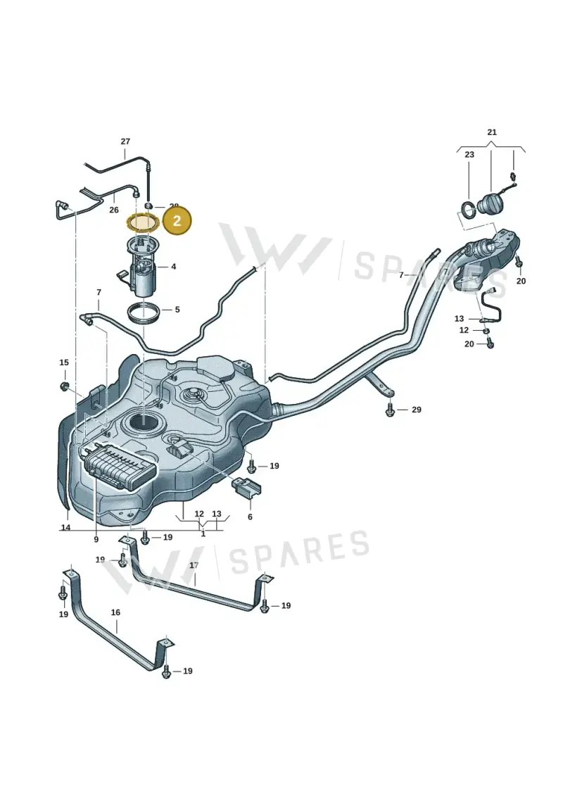 1K0201375 — Volkswagen Multivan (2021-) diagram 7t0201000, position 2