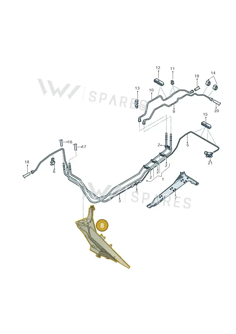 1K0201973 — Volkswagen Caddy kombi (2015-2020) diagram 866201150, position 8