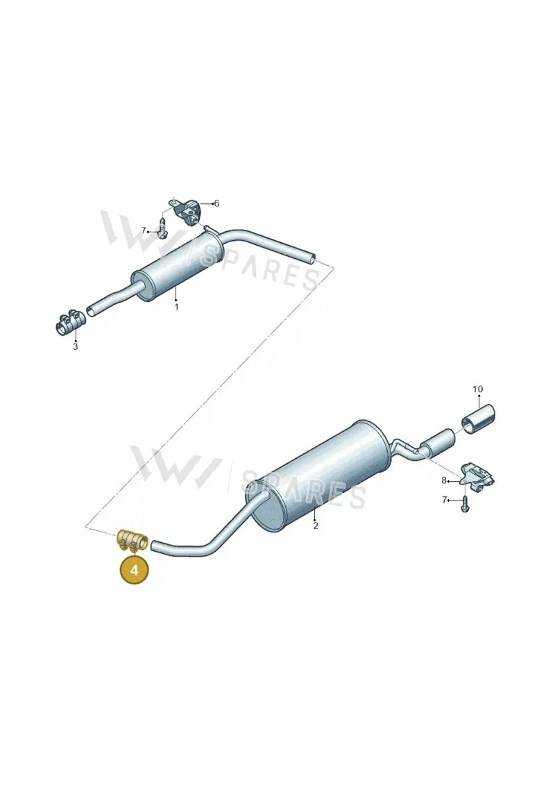 1K0253141K — Volkswagen Polo 1.4 BlueMotion (2014-2017) diagram 773253800, position 4