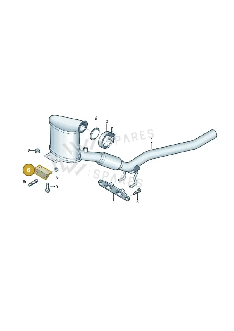 1K0253463AF — Volkswagen Caddy kombi (2015-2020) diagram 627253570, position 6