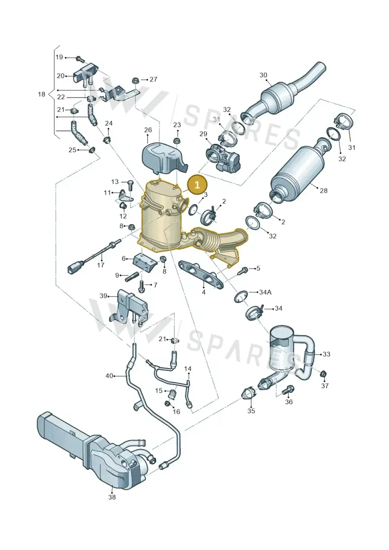 1K0254708GX — Volkswagen New beetle (2011-2016) diagram 646253630, position 1