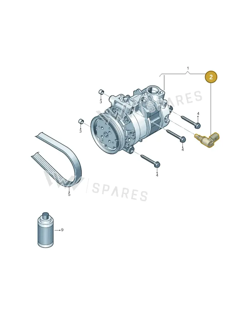 1K0260839 — Volkswagen Sharan BlueMotion (2015-2022) diagram 827260100, position 2