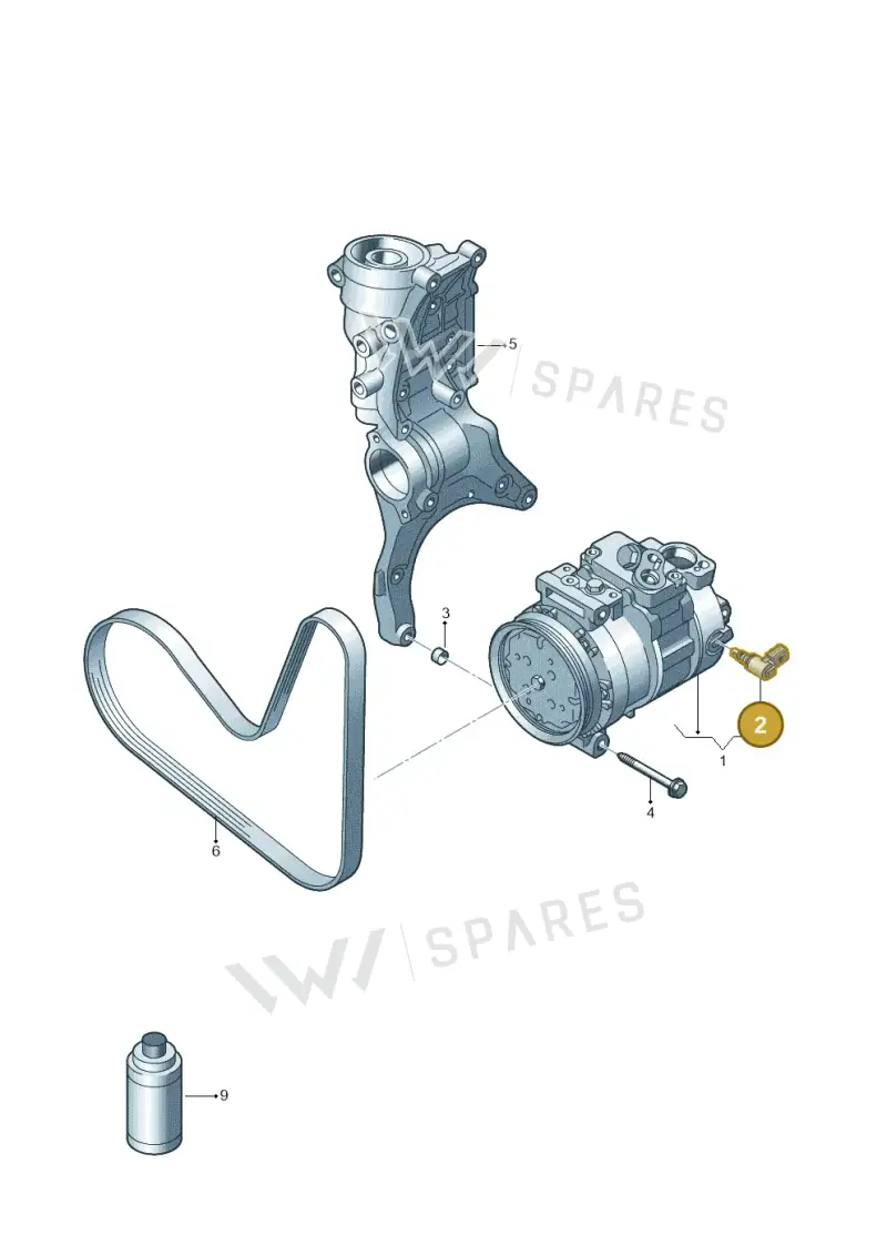 1K0260839 — Volkswagen New Passat (2015-2022) diagram 868260008, position 2
