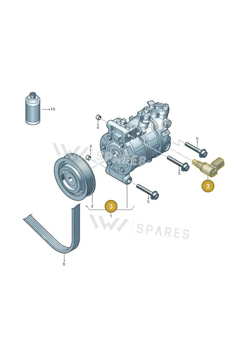 1K0260839 — Volkswagen Beetle (2016-2019) diagram 439260050, position 3