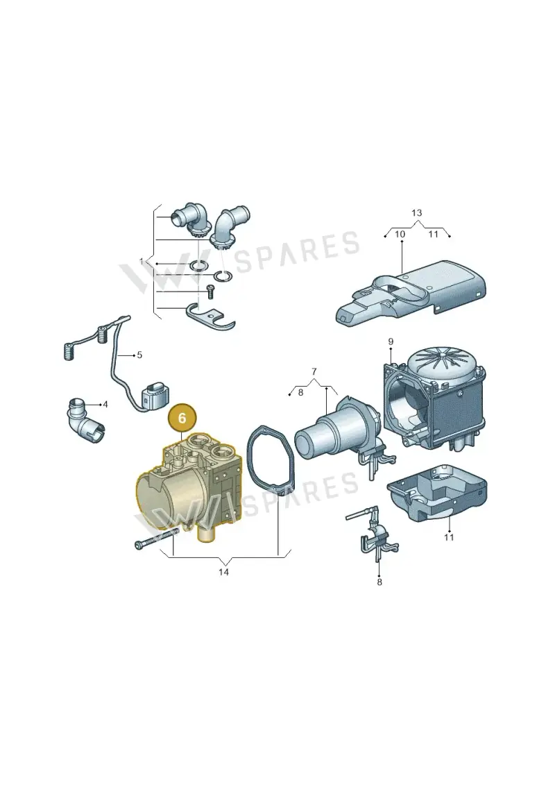1K0261141 — Volkswagen Jetta (2014-2017) diagram 409819710, position 6