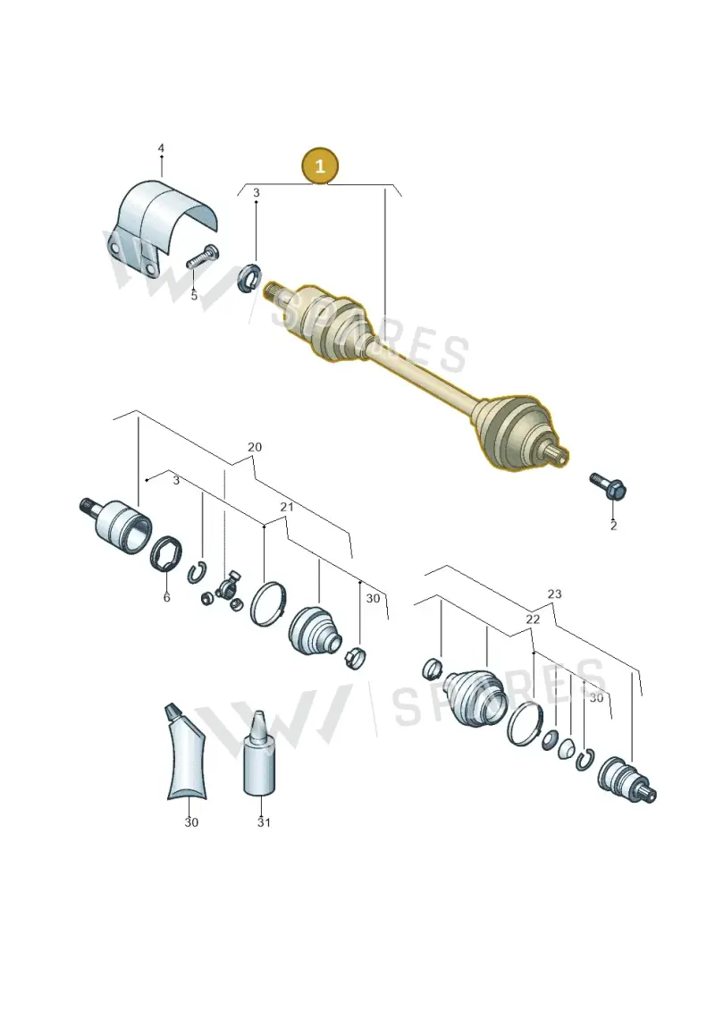 1K0407272EF — Volkswagen Jetta 1.4 (2017-2024) diagram 431407030, position 1