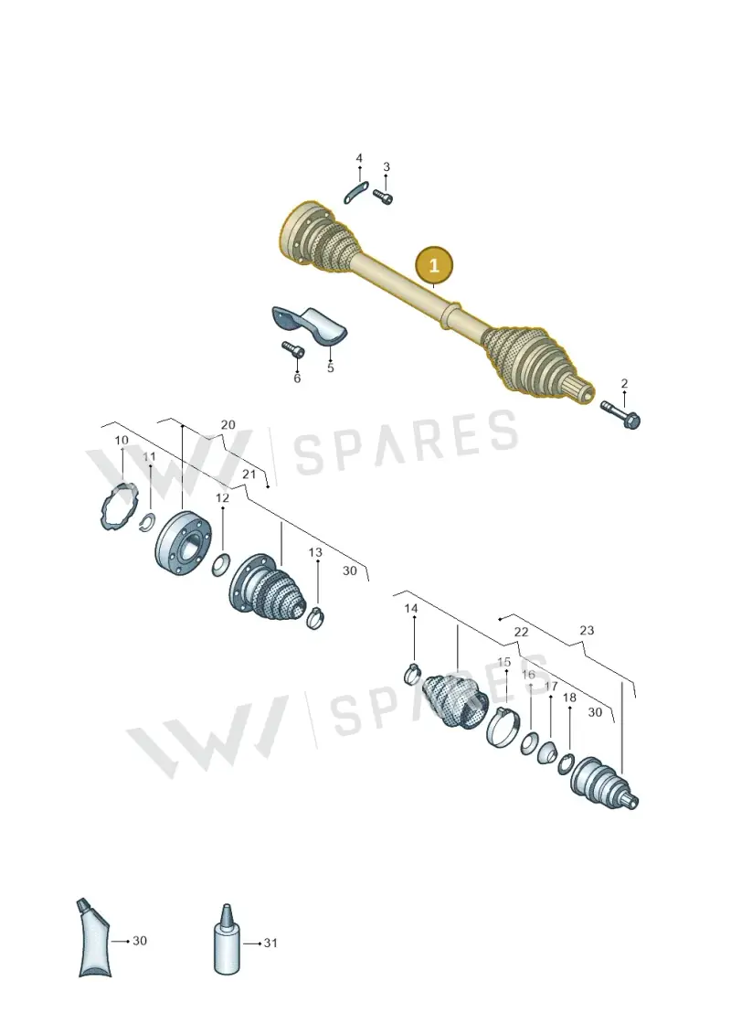 1K0407272EF — Volkswagen Jetta 1.6 (2014-2018) diagram 460407200, position 1