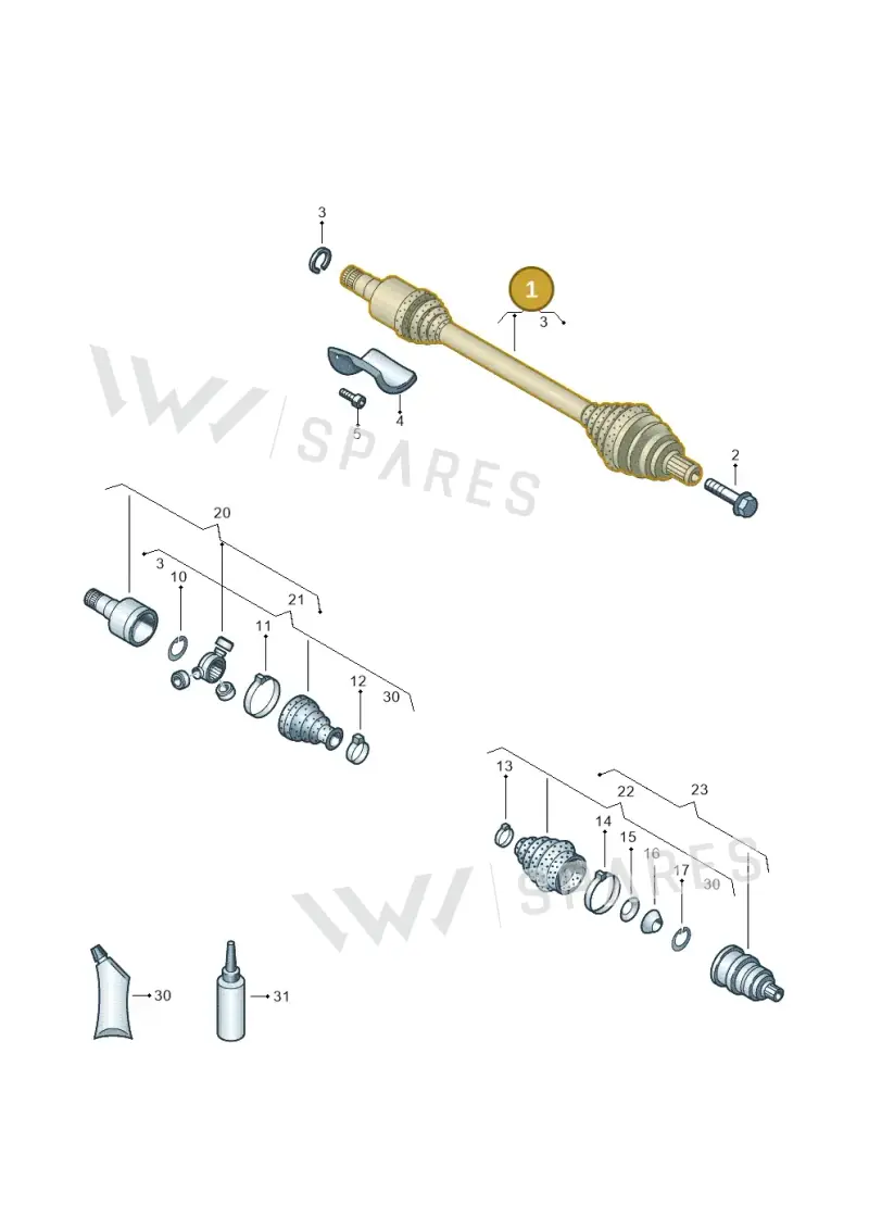 1K0407272EF — Volkswagen Jetta 2.0 (2015-2015) diagram 460407500, position 1