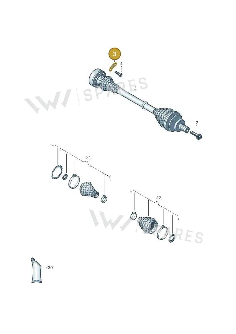 1K0407357C — Volkswagen Passat estate (2023-) diagram 3cm501012, position 3