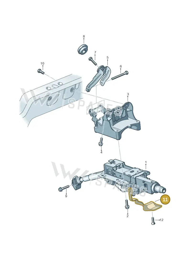 1K0419378 — Volkswagen JETTA                  06> (2005-) diagram 460419300, position 11