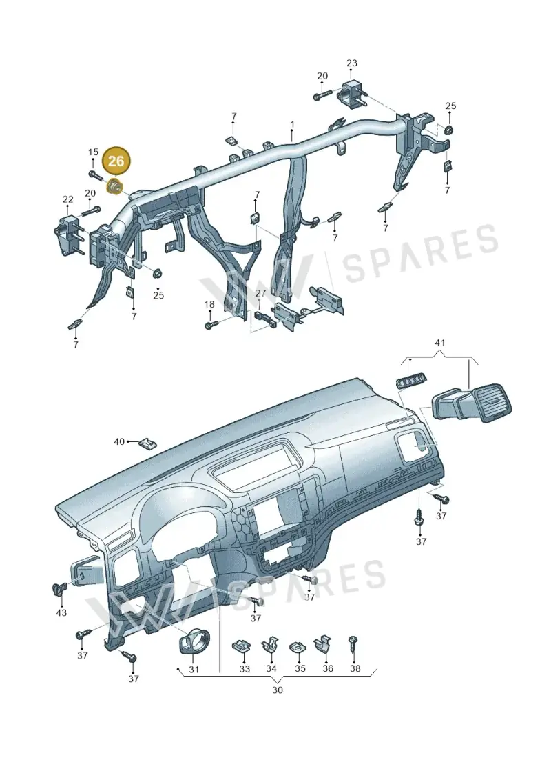 1K0419645 — Volkswagen Sharan BlueMotion (2015-2022) diagram 689857000, position 26