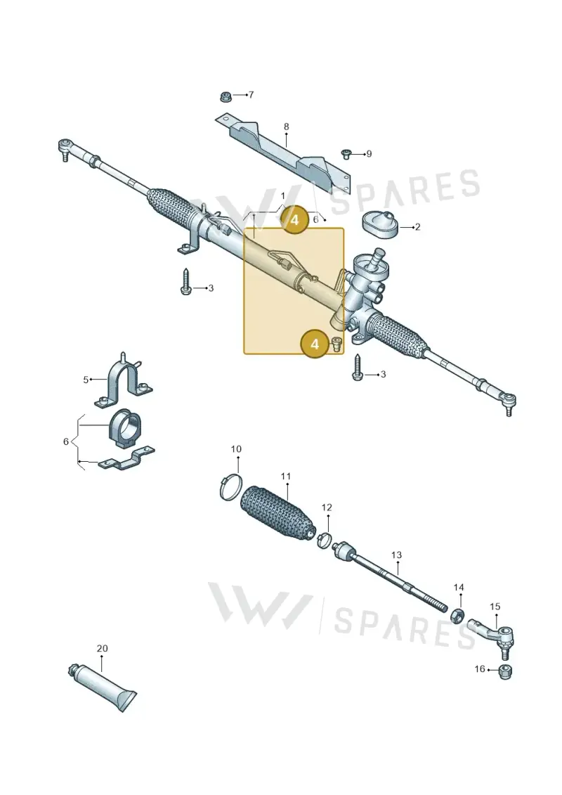 1K0423121B — Volkswagen Beetle (2016-2019) diagram 691422400, position 4