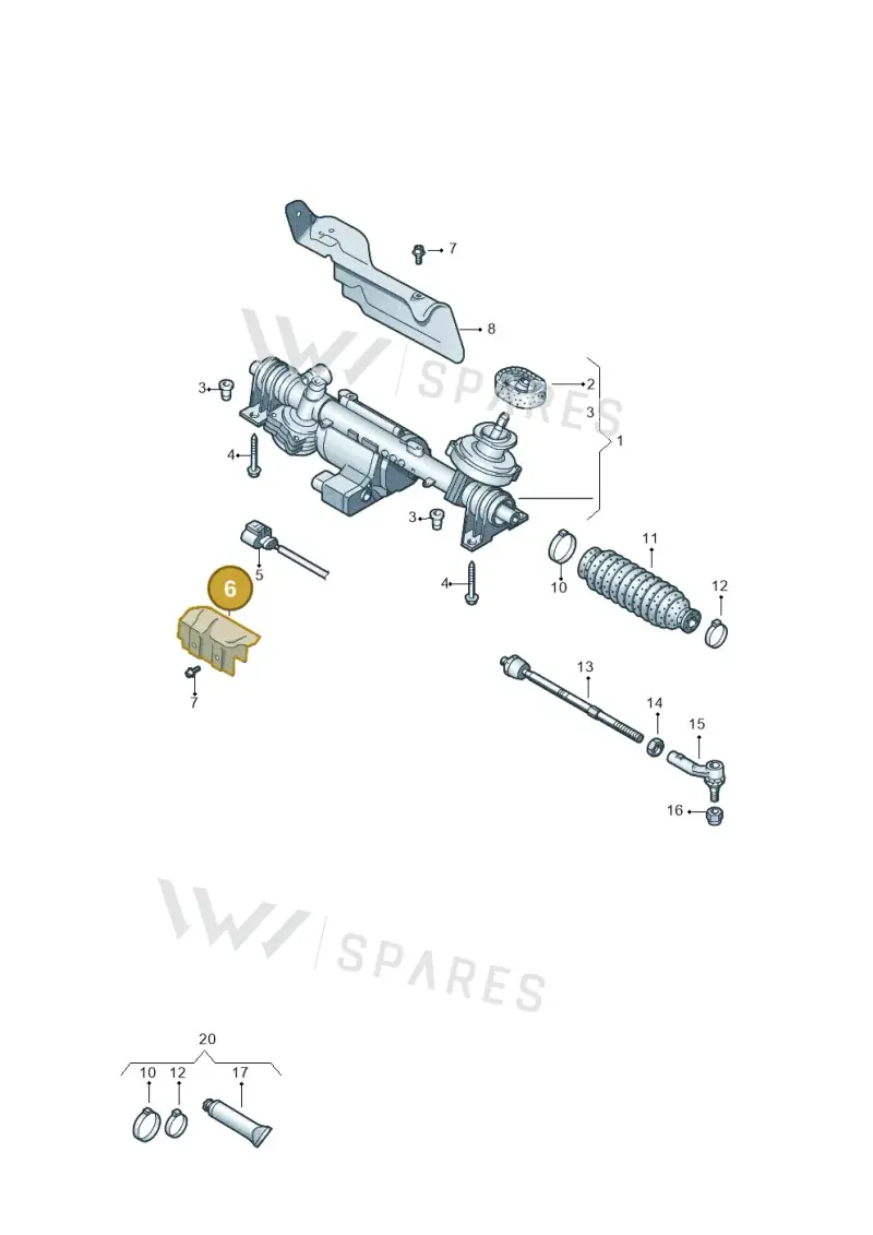 1K0423982 — Volkswagen Beetle (2016-2019) diagram 626423500, position 6