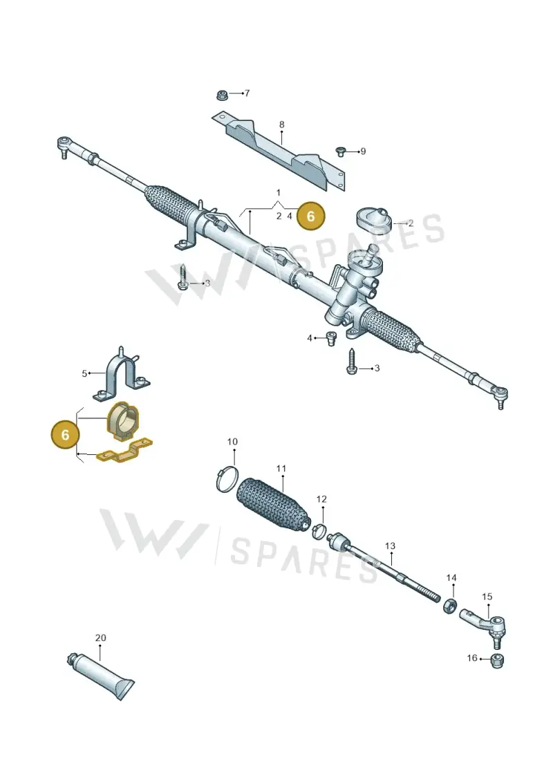 1K0498884 — Volkswagen Beetle (2016-2019) diagram 691422400, position 6