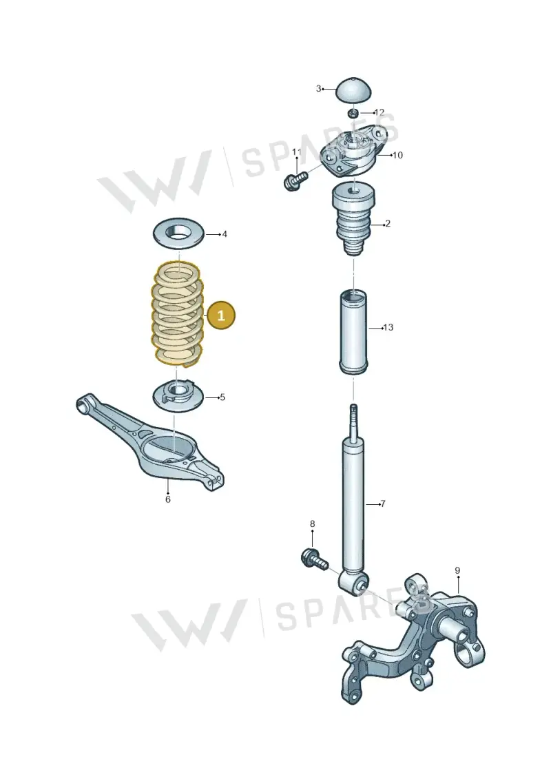 1K0511115BH — Volkswagen Beetle (2016-2019) diagram 854511001, position 1