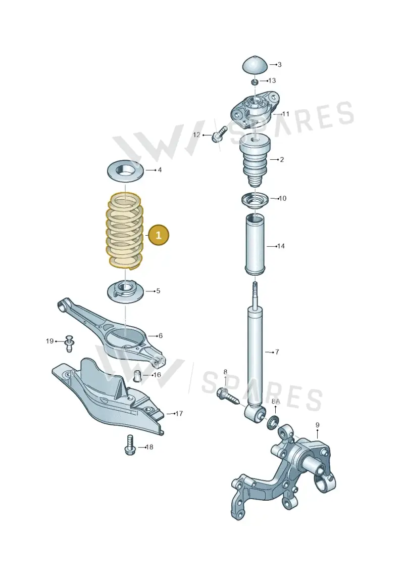 1K0511115BK — SEAT Altea XL (2013-) diagram 409511000, position 1