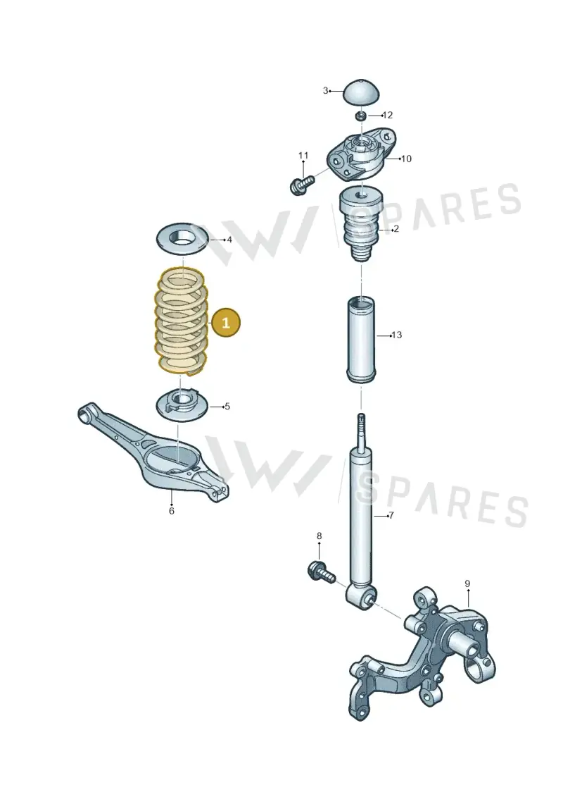 1K0511115BS — Volkswagen Beetle (2016-2019) diagram 854511001, position 1