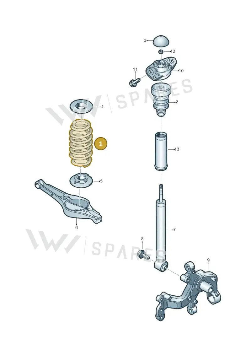 1K0511115CR — Volkswagen Jetta 1.6 (2014-2018) diagram 854511001, position 1