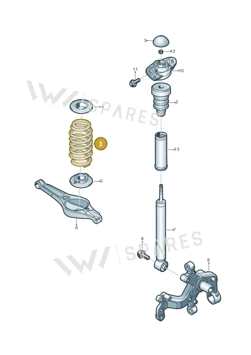 1K0511115DE — Volkswagen Beetle (2016-2019) diagram 854511001, position 1