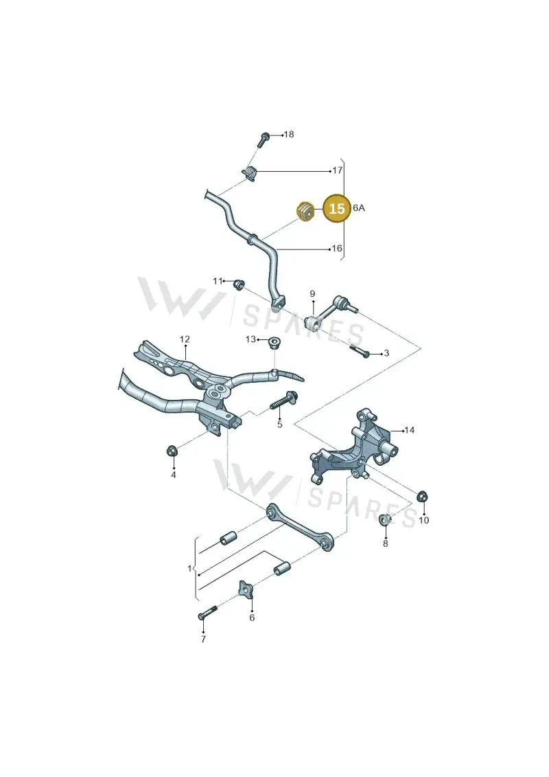 1K0511327BA — Volkswagen Sagitar (2014-2019) diagram 857500250, position 15